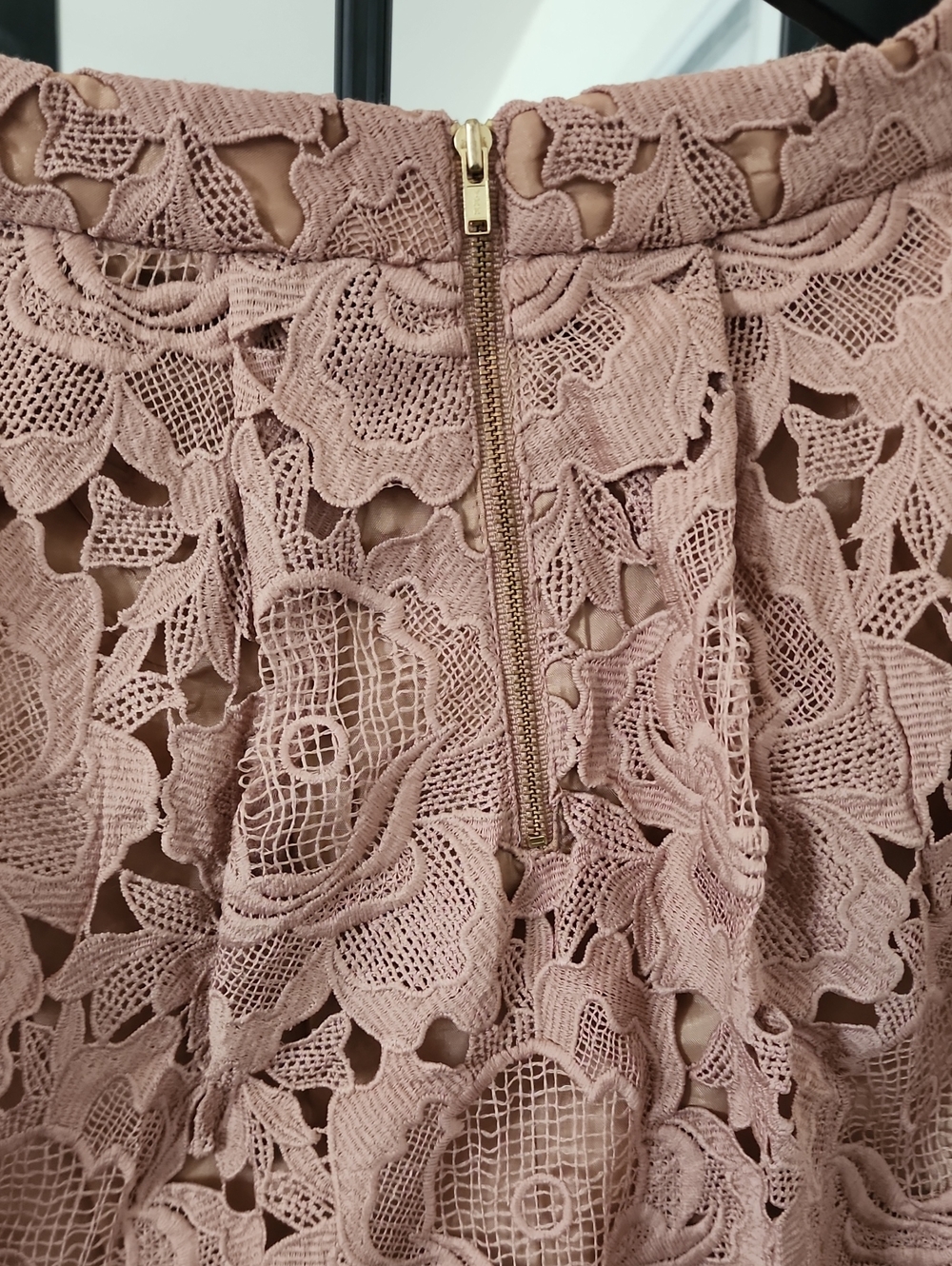 Moulinette Soeurs Anthropologie Blush Floral Lace Midi Skirt Romantic - Picture 5 of 11